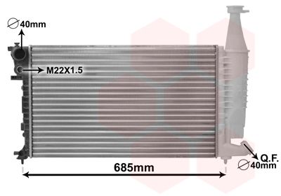 VAN WEZEL radiatorius, variklio aušinimas 09002140